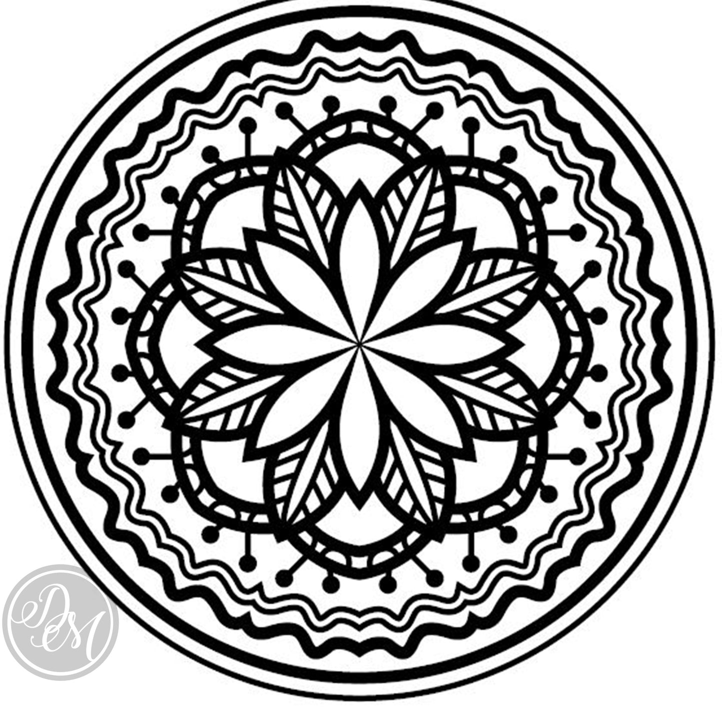 Embossing Block  -  901 Mandala (Flower)