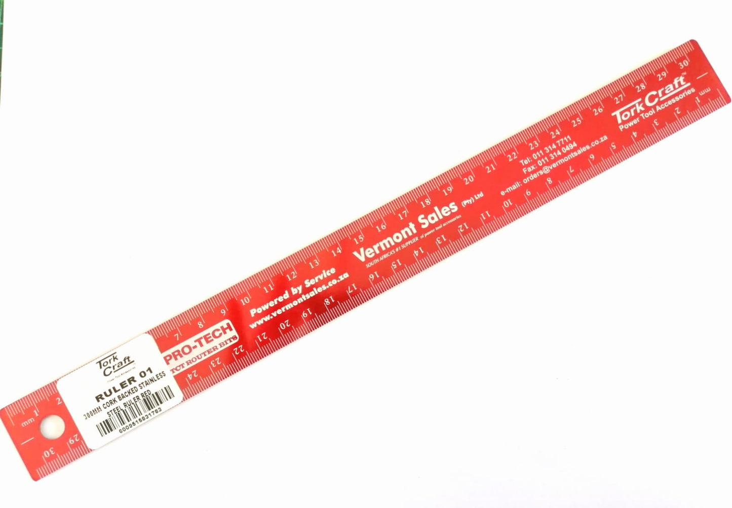 300mm Cork Back Stainless Steel Ruler