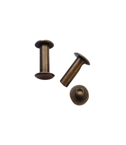 15mm Interscrews - Antique Brass