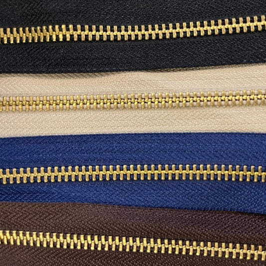 YKK Gold Zip Chain (Various Sizes & Colours)