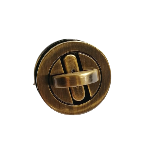 28mm Senatori Round Turn Button - Antique Brass