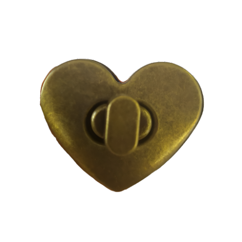 Heart Closure - Antique Brass