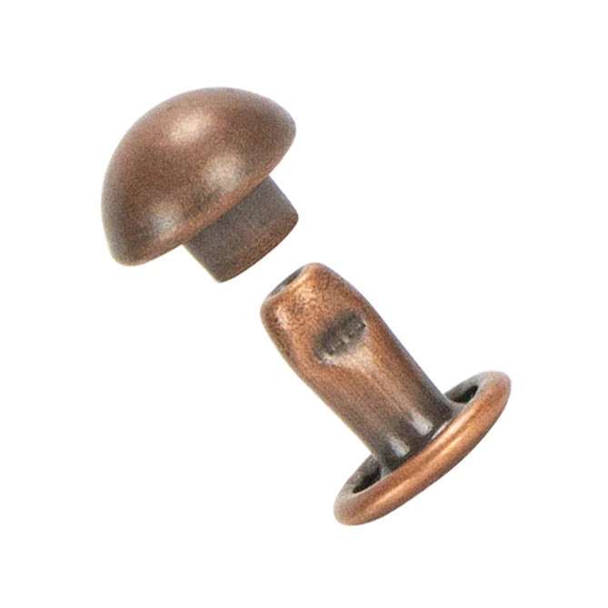 Double Cap Dome Rivets - Pack of 50 (Various Colours & Sizes)