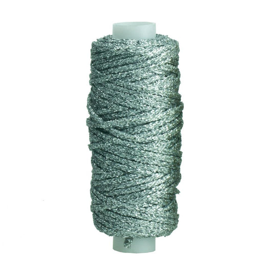 Silver Waxed Braided Cord (22.8m)